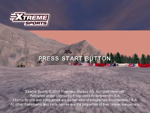 Xtreme Sports title screen for Sega Dreamcast